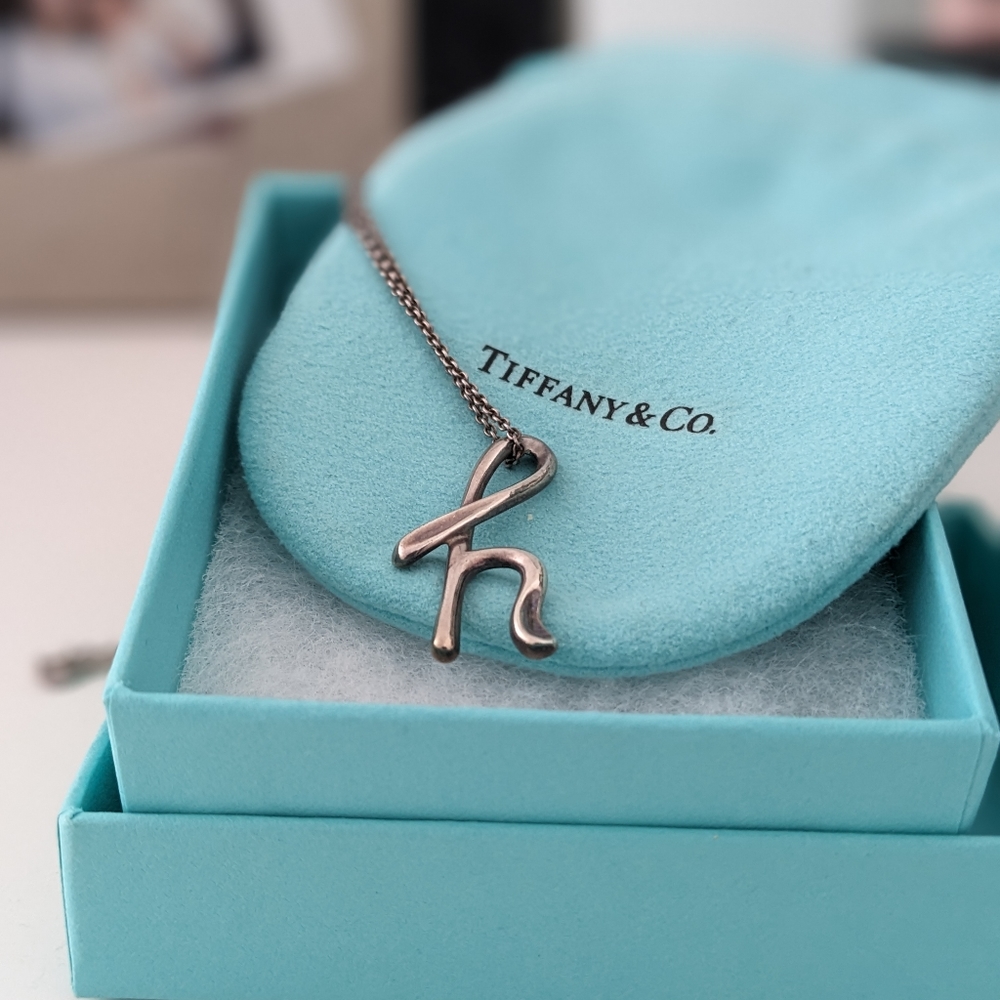 Tiffany & Co Elsa Peretti Alphabet "h" necklace